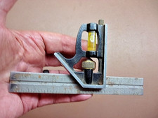 JOHNSON USA 6" Combination Square / Level w/Good Bubble and Intact Scribe Tool