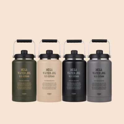 CARGO CONTAINER Mega Water Jug + Cover Set 3.8L for Camping Oudoor - 4colors
