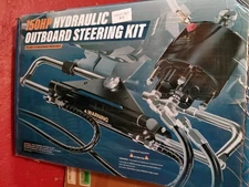150HP Outboard Hydraulic Steering Kit, Boat Steering System for Boats Open Box