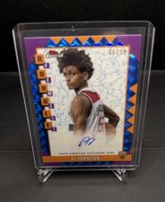 AJ JOHNSON - 2024-25 Topps Finest Rookie Blue Geometric Auto /99 #RFA-AJ - RC