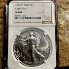 2025(P) American Silver Eagle Eagle Privy NGC MS69