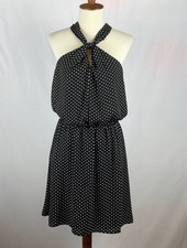 Express Medium Black White Polka dot short dress