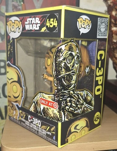 Funko POP Star Wars C-3P0 - 454 Target Excl HAND PAINTED Artwork Sketched On Box
