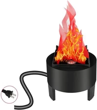 3D LED Fake Fire Flame Light, Artificial Flickering Flame Lamp Bulb Electric Cam