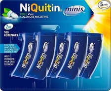 ⭐ NiQuitin Minis Mint 4mg Lozenges – (1 x 100 Pack) Relieve Sudden Cravings⭐