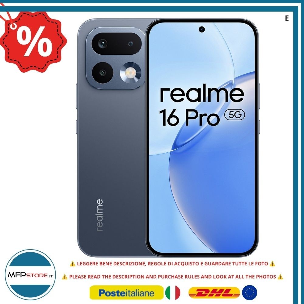 Realme 16 Pro 5G 8GB 512GB AMOLED 144Hz 200MP 6500mAh Grigio - TESTATO