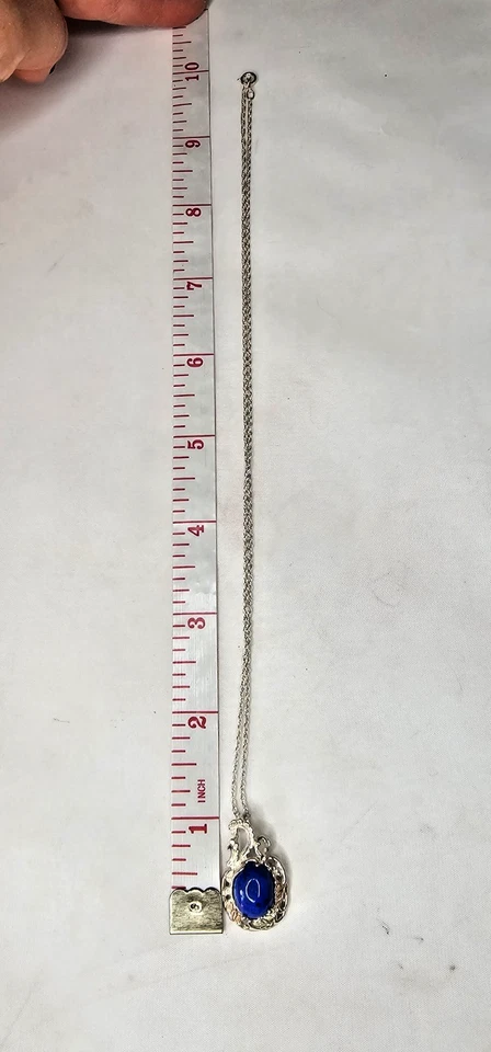 Collar de hoja de lapislázuli de plata de ley y oro amarillo y rosa de 12 quilates Black Hills Foto 3 de 4