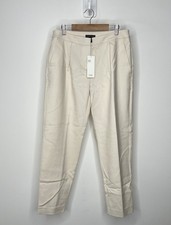 NWT EILEEN FISHER Drapey Tencel Stretch Ankle Pants Size 4 Bone Cream 258
