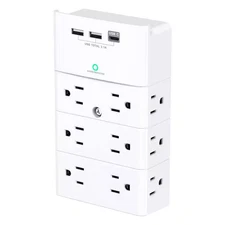 Power Strip 12-Outlet 3-Ports USB-A 1-Ports USB-C Surge Protector with Wall Moun