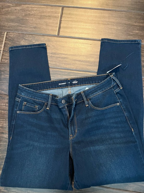 Old Navy Power Slim  Straight Dark Wash Jeans  size 14 Court