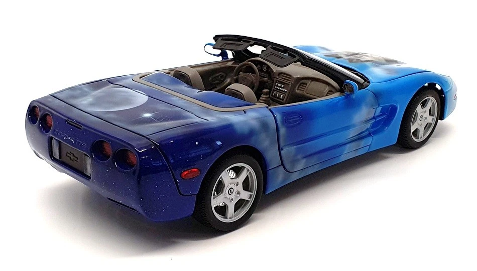 Welly 1/18 Scale Diecast 171021Q - 1999 Chevrolet Corvette - Blue - Image 2 of 4