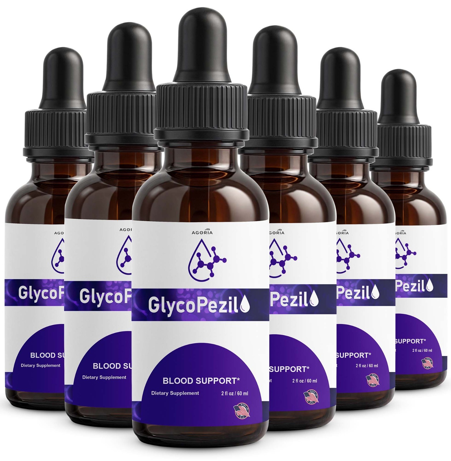 (6 Pack) Glycopezil Blood Support Drops Glyco Pezil Vitamin Supplement
