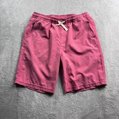 Fair Harbor Mens The Anchor Shorts Raspberry Pink Elastic Waist Size XL