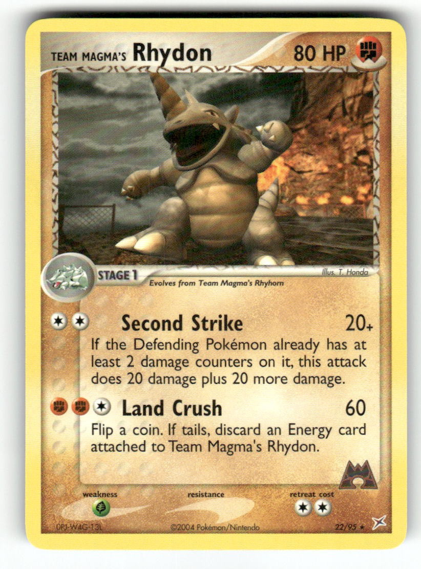 Team Magma's Rhydon 22/95 - R Team Magma vs Team Aqua Pokemon NM