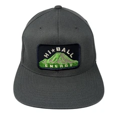 Hiball Energy Snapback Hat Gray One Size Adjustable Flexfit Yupoong