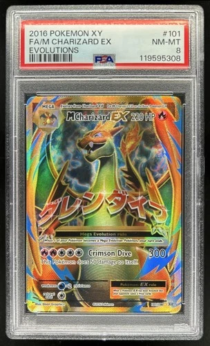 2016 Pokemon XY Evolutions M Charizard EX #101/108 PSA 8