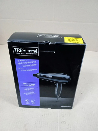 TRESemme Compact 2000W Haar DC Motor Trockner leicht & kompakt 2 Geschwindigkeiten schwarz