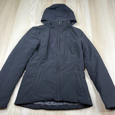 Aether Womens Black Full-Zip Hooded Insulated PrimaLoft Winter Jacket Size 1
