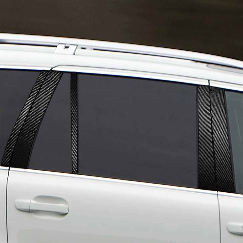 Cubierta de panel exterior de pilar B de fibra de carbono real 10 piezas para VOLVO XC90 03-14 Foto 3 de 4