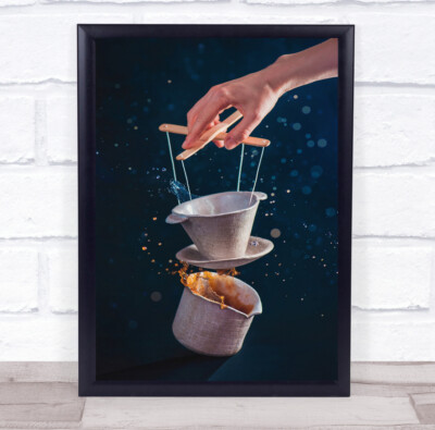 Kaffee Frische Getränke Trinken Tasse Espresso Brühen Wasser Brühen Wandkunstdruck