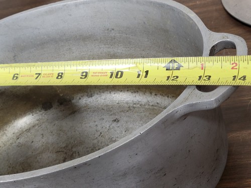 VINTAGE MAJESTIC COOK WARE ALUMINUM ROASTER 12 x 9 x 5 DUTCH OVEN COOKWARE..WOW! - Picture 10 of 15