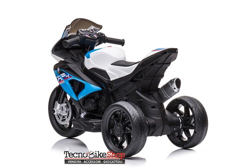 Moto Motocicletta Elettrica per Bambini BMW HP4 Race 12V 3 Ruote Luci Led Suoni - Photo 36/42