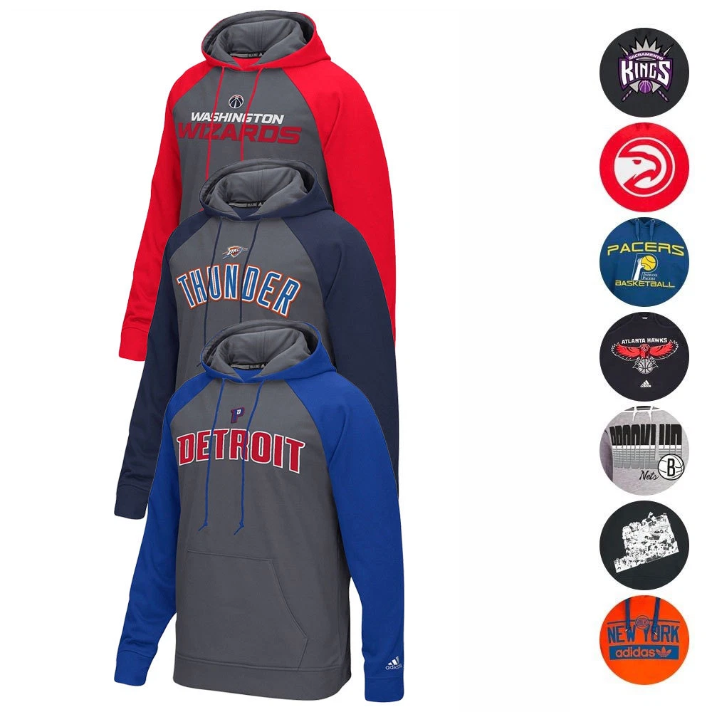 NBA Assortment of Team Color Full Zip Pullover Hoodie Collection by Adidas Men s