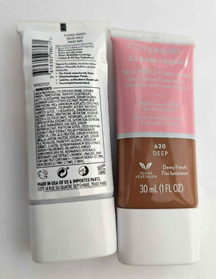 2x Covergirl Clean Fresh Skin Milk Nourishing Foundation No. 620 Deep