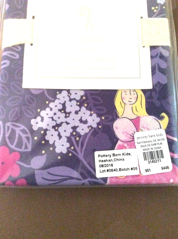 Pottery Barn Disney Pillow Sham Princess Holiday party gift school Girl Kids , - Image 2 of 4