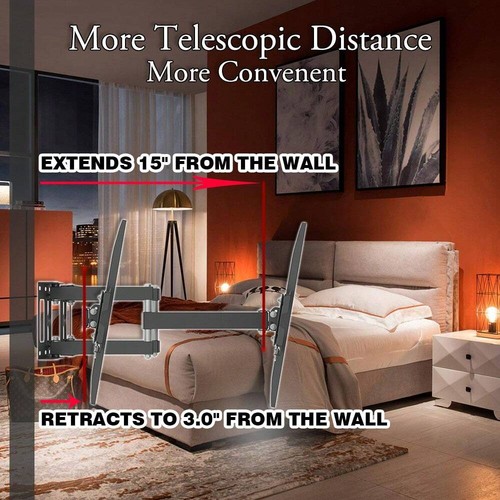 Full Motion TV Wall Mount- for 26 - 55 Inch TVs,Articulating Arms,88 Lbs Support - Picture 7 of 21