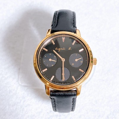 Agnès B. Ladies Watch Lm02 Fcst990 Gold Black | eBay