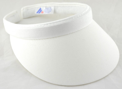 Cotton Twill Clip-On Visor White