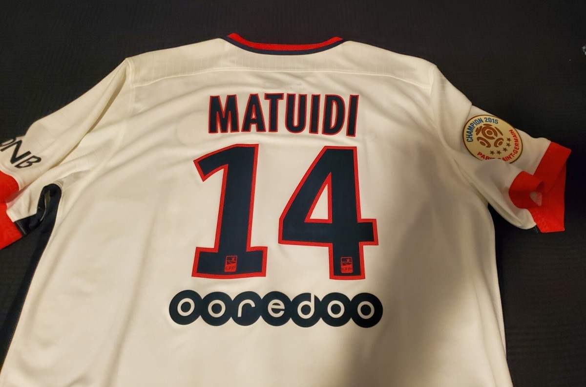 PSG 15-16 Blaise Matuidi #14 Away Nike Replica Jersey Size