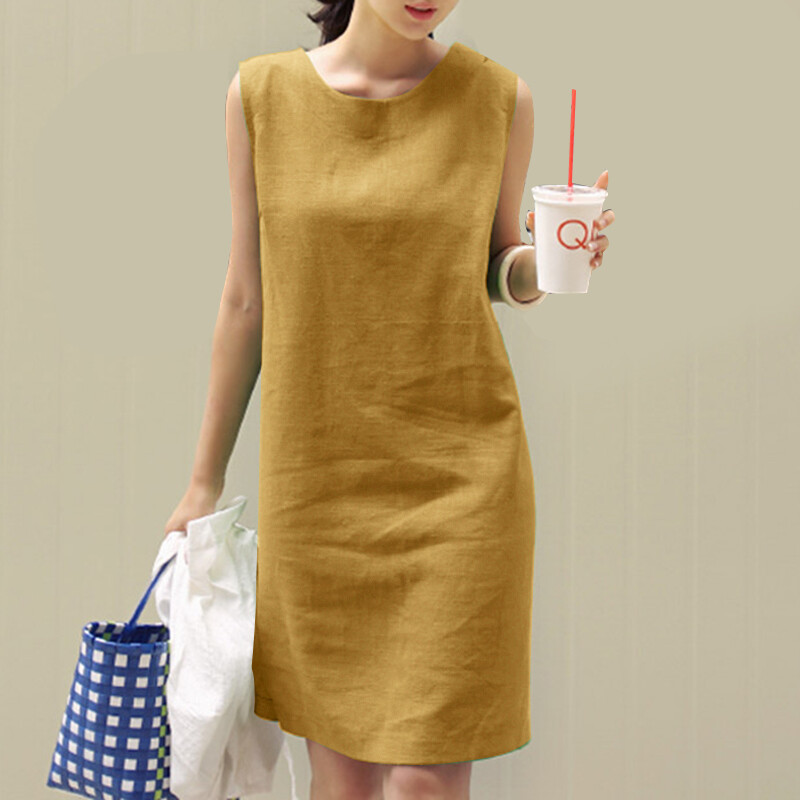UK 8-24 Womens Sleeveless Printed Short Mini Dress Bodycon A Line Pencil Dresses