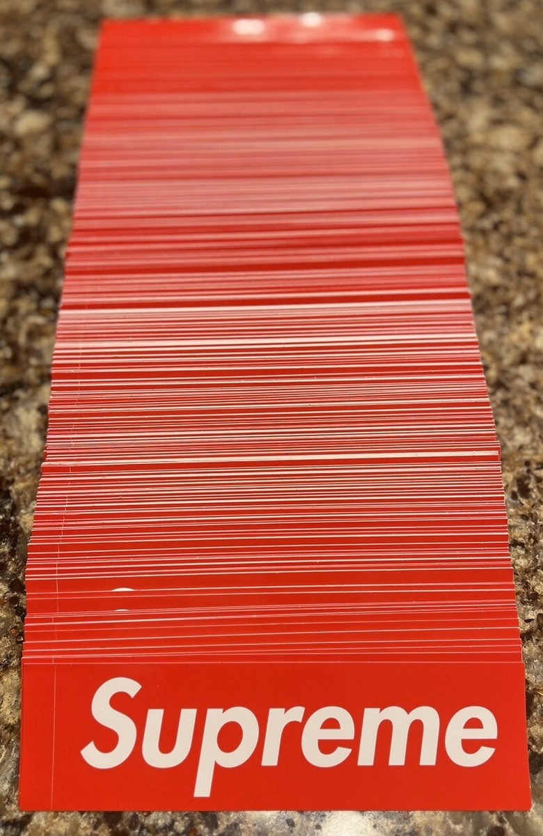 Supreme Box Logo Sticker Red 100% Authentic Brand New Ships Supreme Box Logo Sticker Red 100% Authentic Brand New Ships