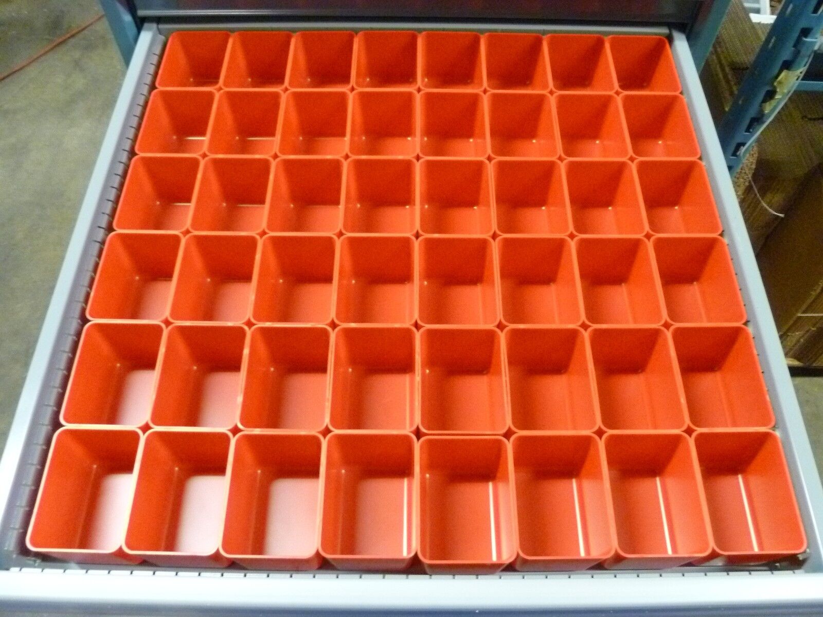 18 4x8x3 Red Plastic Boxes fit Lista Vidmar Toolbox Organizers