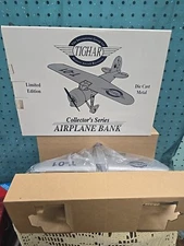 Tighar Limited Edition Collector's Series Airplane Bank Die Cast #191800 New