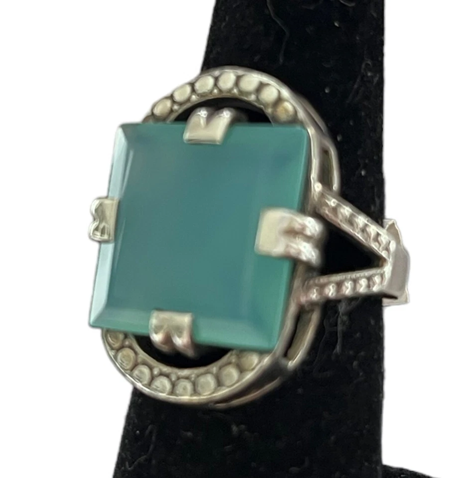 Anillo Nicky Butler Calcedonia Plata Esterlina Arco Deco 6 Foto 2 de 4
