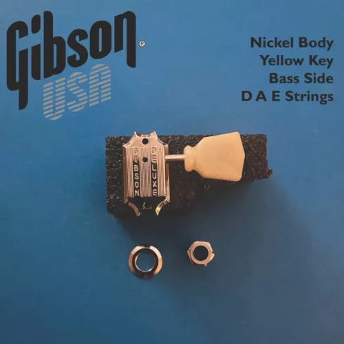 SINGLE Gibson Deluxe Tuner BASS SIDE Nickel/YELLOW KEY (EAD Strings)