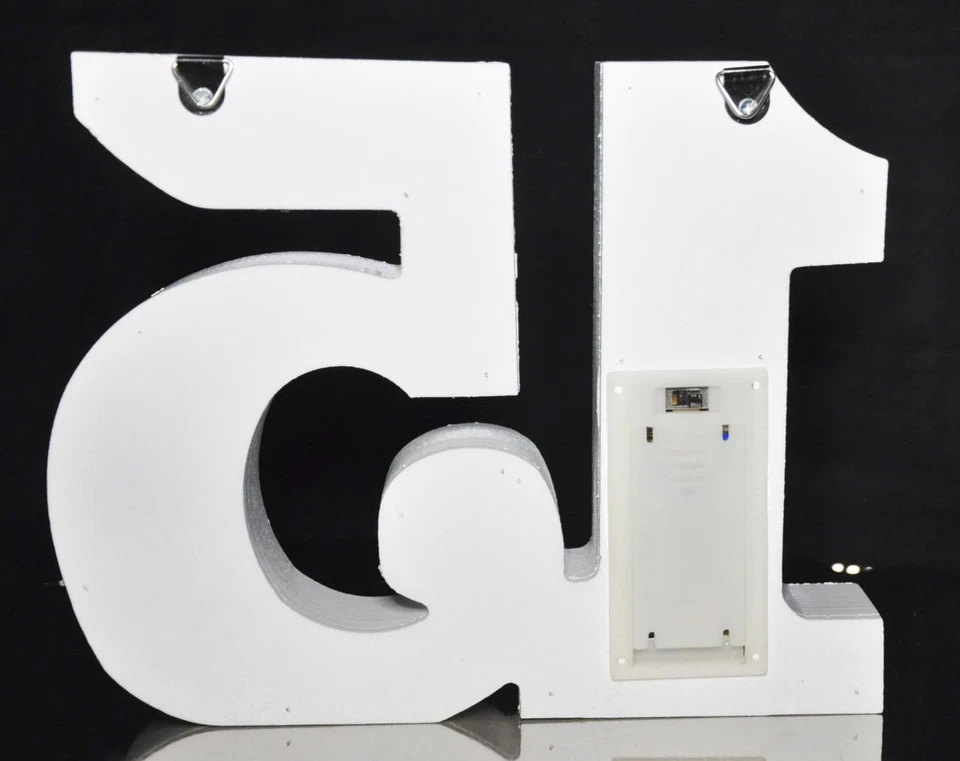 #15 MADERA BLANCA GRANDE 5" LETRERO DE MESA LUCES LED DECORACIÓN QUINCEAÑERA COLGANTE Foto 4 de 4