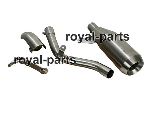 AEW EDGE EXHAUST WITH MID PIPE & CENTER STAND BRACKET FIT FOR R.E GUERRILLA 450 - Picture 22 of 23