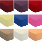 25cm deep Fitted Bed Sheet 100% Poly Cotton Single Double King Size 