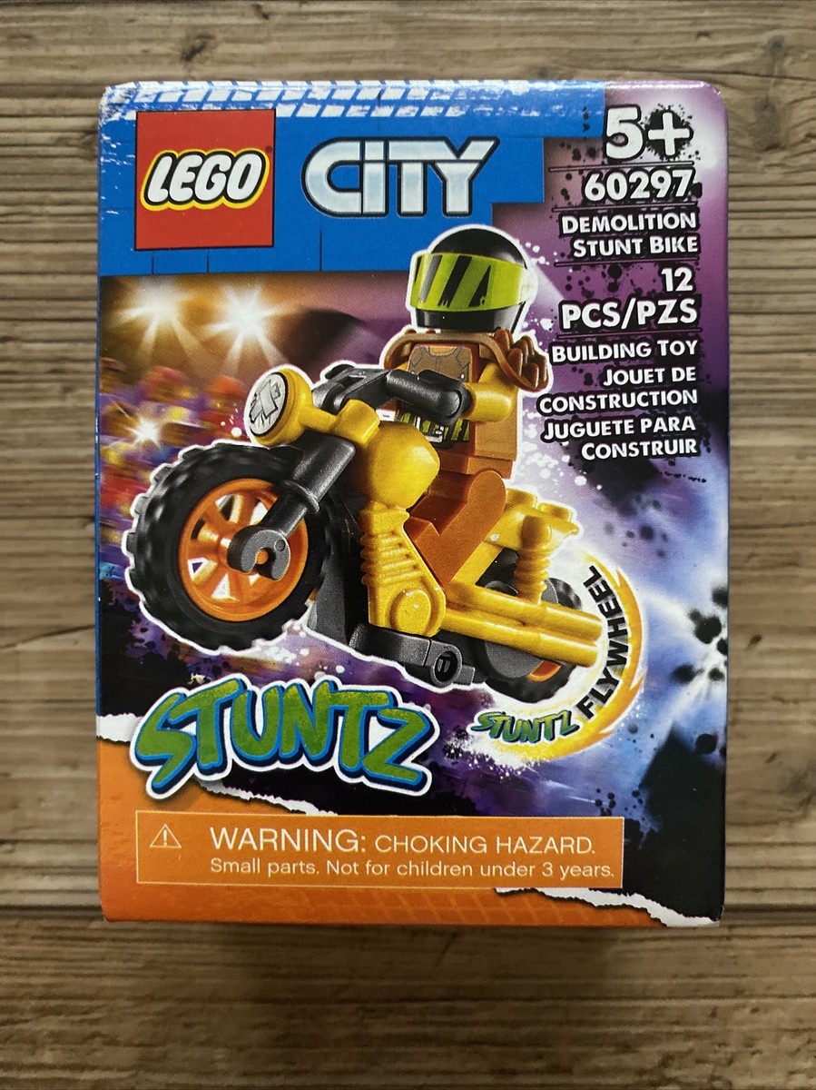 LEGO City Stuntz Wheelie and Demolition Stunt Bike Building Toys