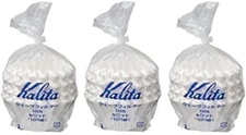 3 X Kalita: Wave Series Wave Filter 185 2-4 Persons White. 300 Pieces Japan