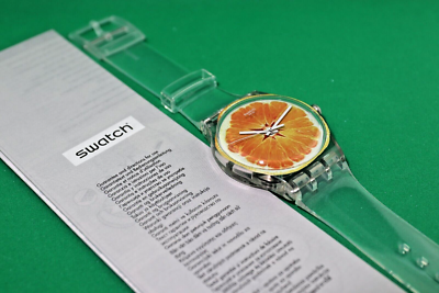 New Swiss Swatch Originals Vitamine Boost Orange Translucent Watch