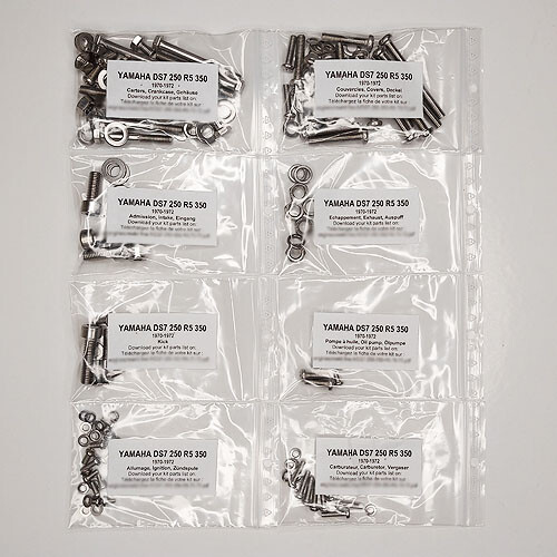 Kit vis PHILLIPS YAMAHA DS7 250 350 R5 inox : stoppez la corrosion moteur