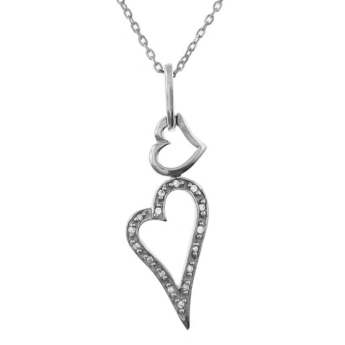 Collier en Argent 925 rhodié et Oxydes de Zirconium - LONGUEUR au CHOIX - Femme