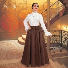 Medieval Chocolate Brown Long Skirt