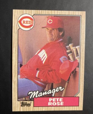 1987 topps pete rose cincinnati reds #393 rare baseball card 1987 Topps Pete Rose Cincinnati Reds #393 RARE ERROR Baseball Card