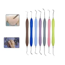 Dental Composite Resin Filling Spatula Aesthetic Restoration Silicone Handle Kit